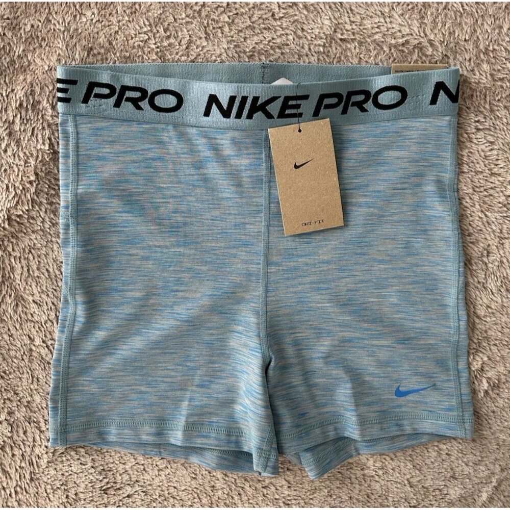Nike Women's Pro 3" Space Dye Dri-Fit Compression Shorts HJ6348-464 - Picture 3 of 14